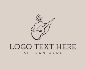 Acoustic Guitarist Musician logo