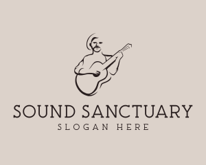 Acoustic Guitarist Musician logo