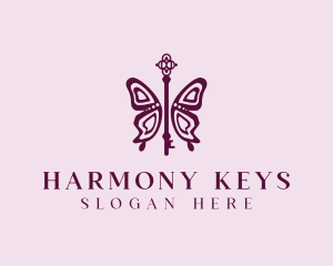 Precious Butterfly Key logo design