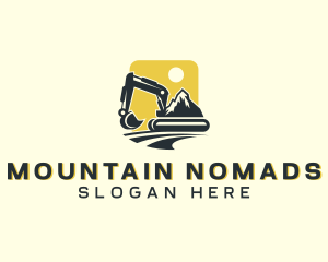 Mountain Excavator Machinery logo design