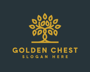 Golden Tree Leaves logo design