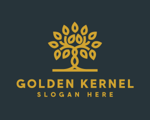 Golden Tree Leaves logo design