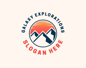 Mountain Sunset Campsite logo design