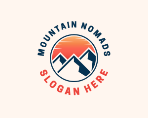 Mountain Sunset Campsite logo design