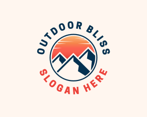 Mountain Sunset Campsite logo design