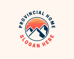 Mountain Sunset Campsite logo design