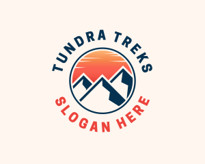 Mountain Sunset Campsite logo design