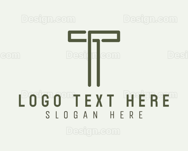 Startup Letter T Line Art Logo