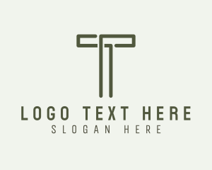 Startup Letter T Line Art logo