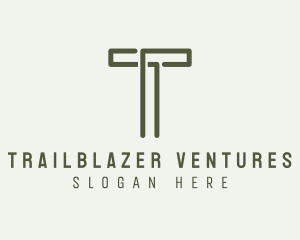 Startup Letter T Line Art logo design