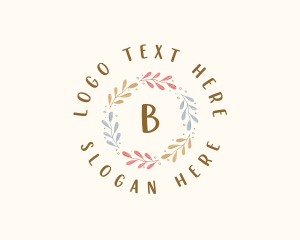 Elegant Watercolor Wreath logo