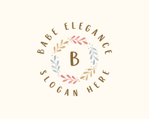 Elegant Watercolor Wreath logo design