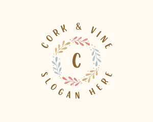 Elegant Watercolor Wreath logo design