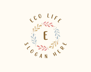 Elegant Watercolor Wreath logo design