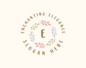 Elegant Watercolor Wreath logo design