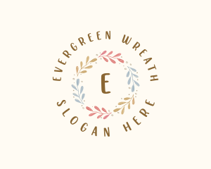 Elegant Watercolor Wreath logo design