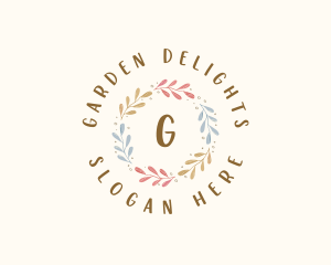 Elegant Watercolor Wreath logo design