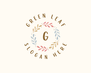 Elegant Watercolor Wreath logo design