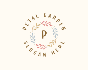 Elegant Watercolor Wreath logo design