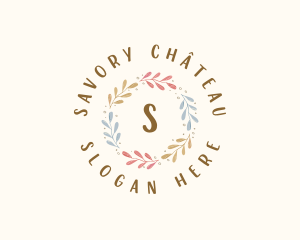 Elegant Watercolor Wreath logo design