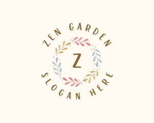 Elegant Watercolor Wreath logo design