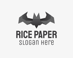 Bat Origami Art logo design