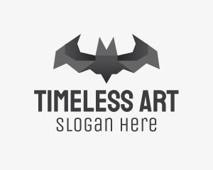 Bat Origami Art logo design