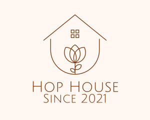 Brown House Outline  logo design