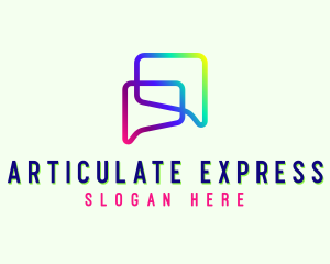 Colorful Speech Chat logo design