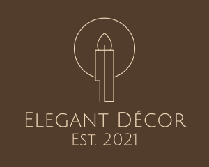 Elegant Candle Decor  logo design