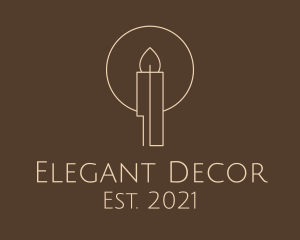 Elegant Candle Decor  logo design