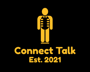 Golden Man Talk Show  logo design