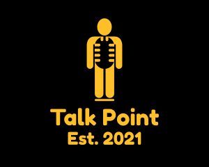 Golden Man Talk Show  logo design