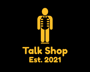 Golden Man Talk Show  logo design