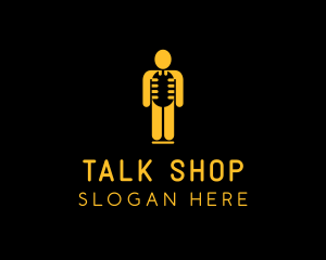 Golden Man Talk Show  logo design