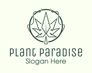 Marijuana Plant Dispensary  logo design