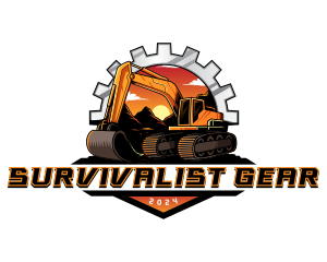 Excavator Machinery Mechanic logo design