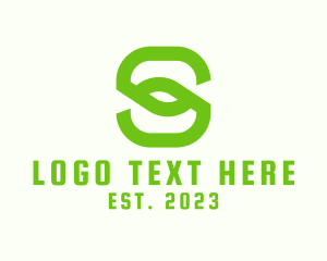 Green Leaf Letter S logo