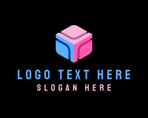 3D Gamer Advertising Cube logo design