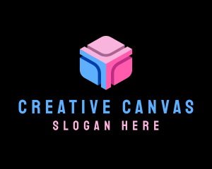 3D Gamer Advertising Cube logo design