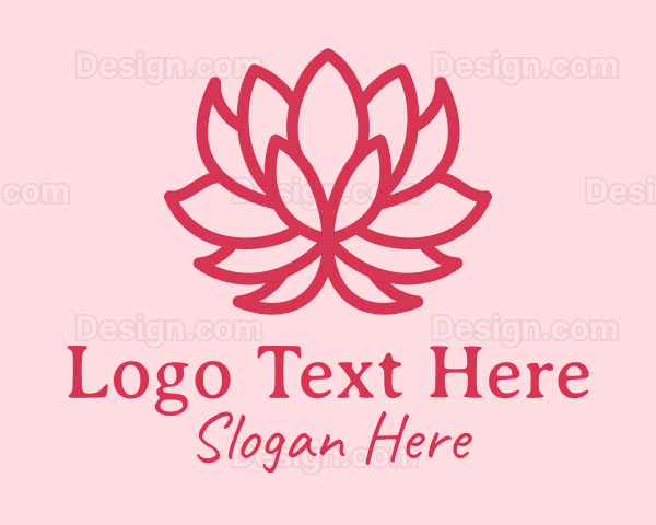 Pink Lotus Flower Logo