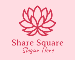 Pink Lotus Flower  Logo