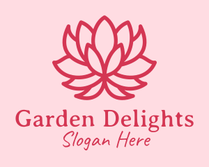 Pink Lotus Flower  logo design