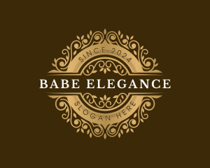 Floral Ornament Elegant logo design