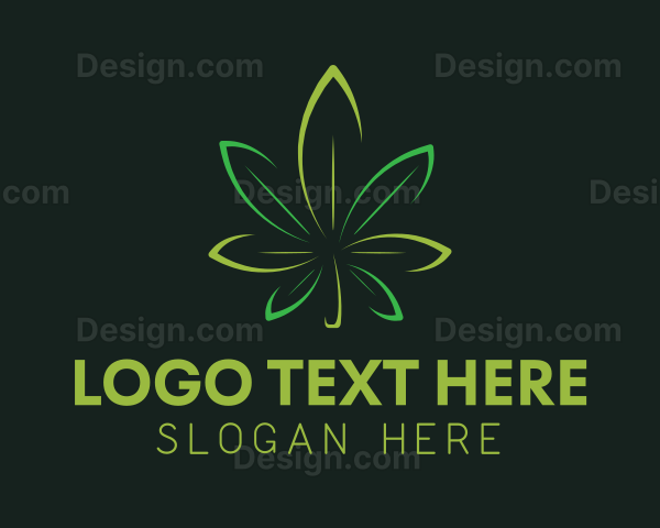 Hemp Weed Leaf Logo