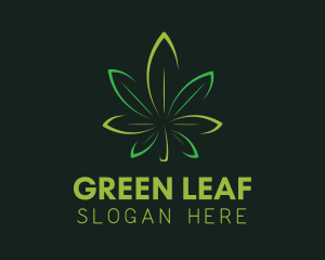 Hemp Weed Leaf  logo design