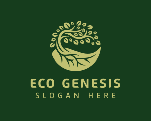 Natural Eco Tree logo design