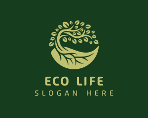 Natural Eco Tree logo design