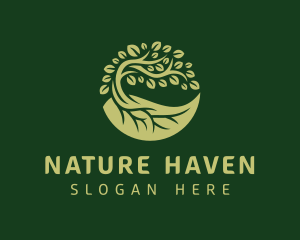 Natural Eco Tree logo design