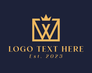 Luxury Jeweler Letter W logo